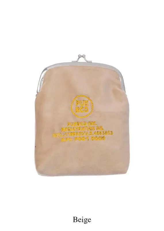 VELVET FRAME POUCH Beige