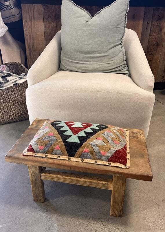 Foot Stool Bench with Vintage Kilim Uphostery SMALL - RT 10/25
