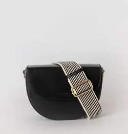 Desiree Classic Leather Crossbody Clutch in Black