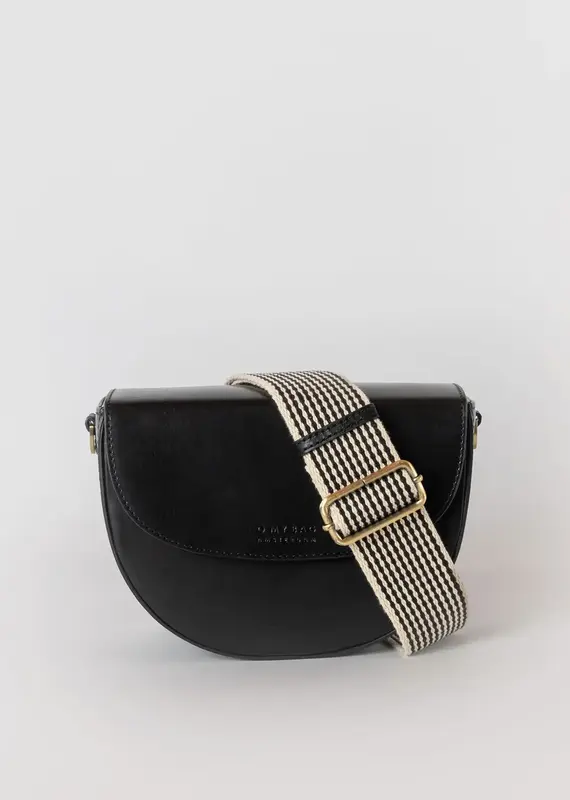 Desiree Classic Leather Crossbody Clutch in Black
