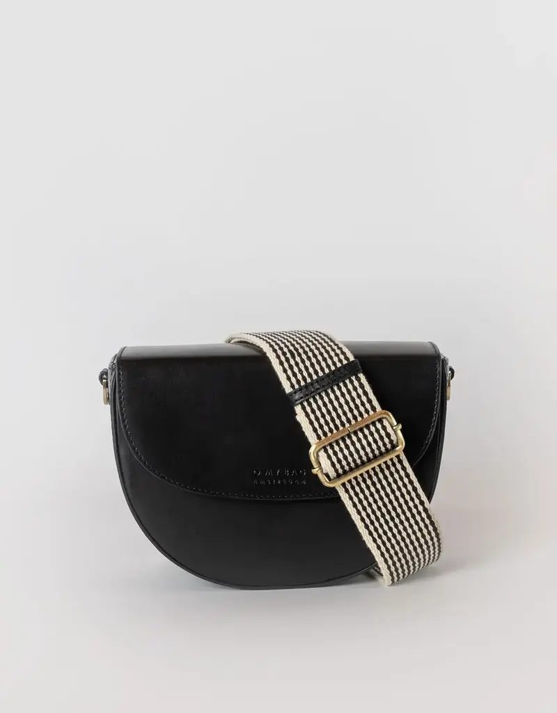 Desiree Classic Leather Crossbody Clutch in Black