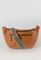 Desiree Maxi Crossbody Bag in Wild Oak Soft Grain Leather - 2 Straps: Checkered & Soft Oak