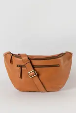 Desiree Maxi Crossbody Bag in Wild Oak Soft Grain Leather - 2 Straps: Checkered & Soft Oak