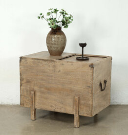 Vintage Storage Truck Table with Slide Door Top - 33 W x 23 H x 20 D