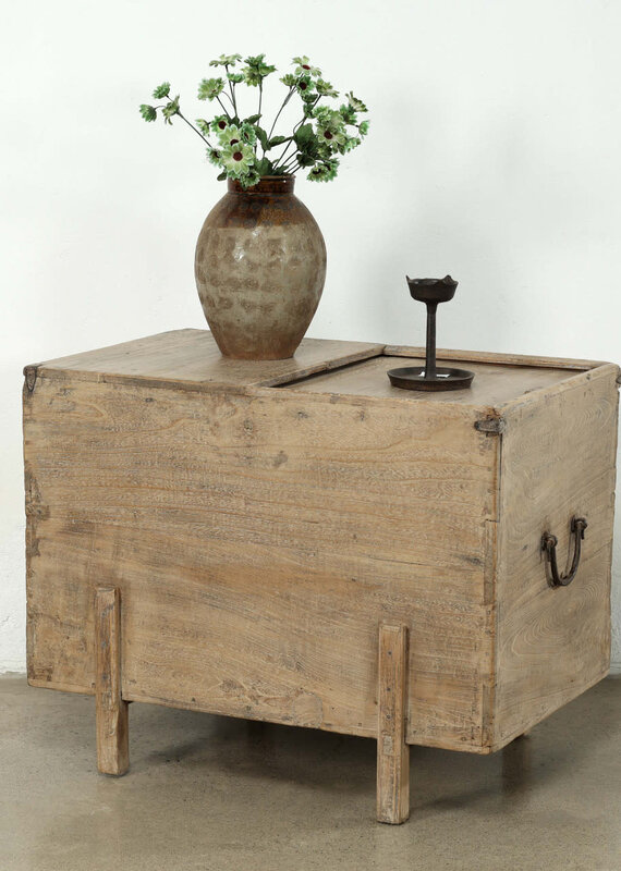 Vintage Storage Truck Table with Slide Door Top - 33 W x 23 H x 20 D