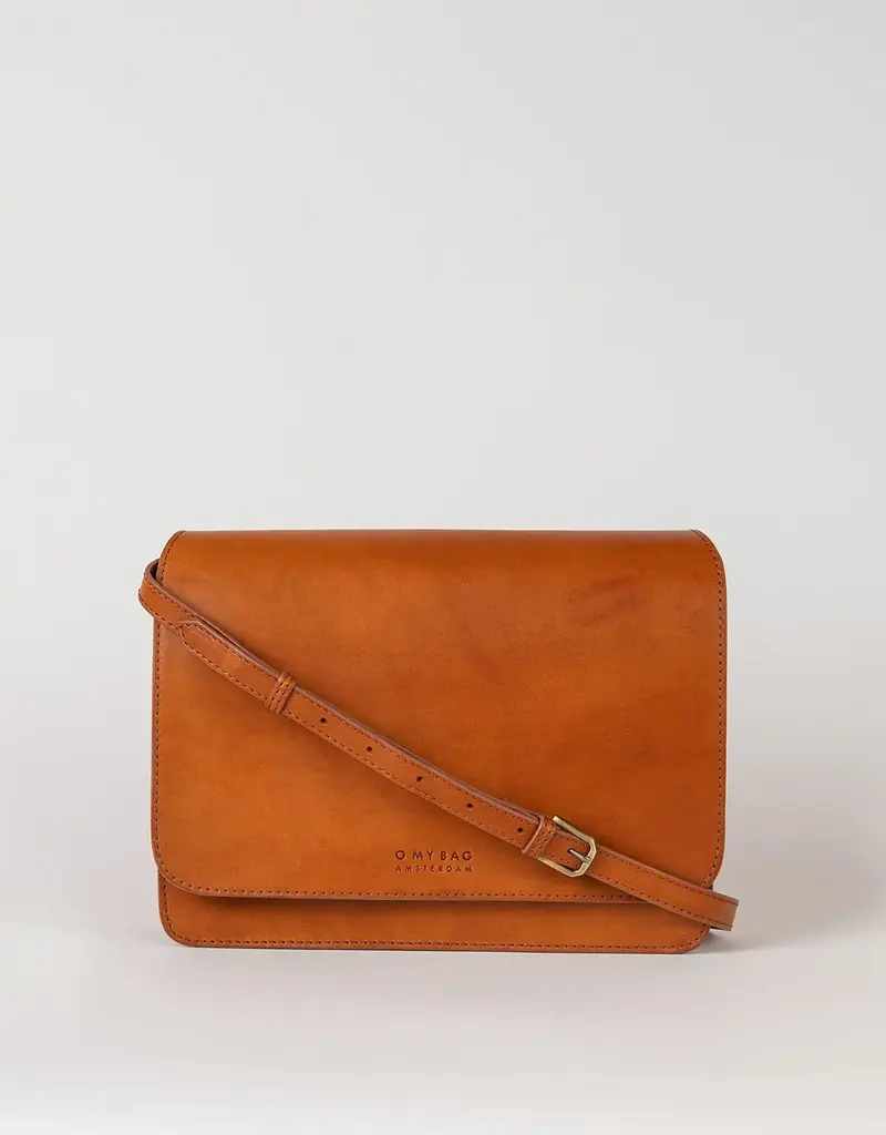 Midway Full-Size Bag / Cognac Classic Leather / Checkered & Leather Strap