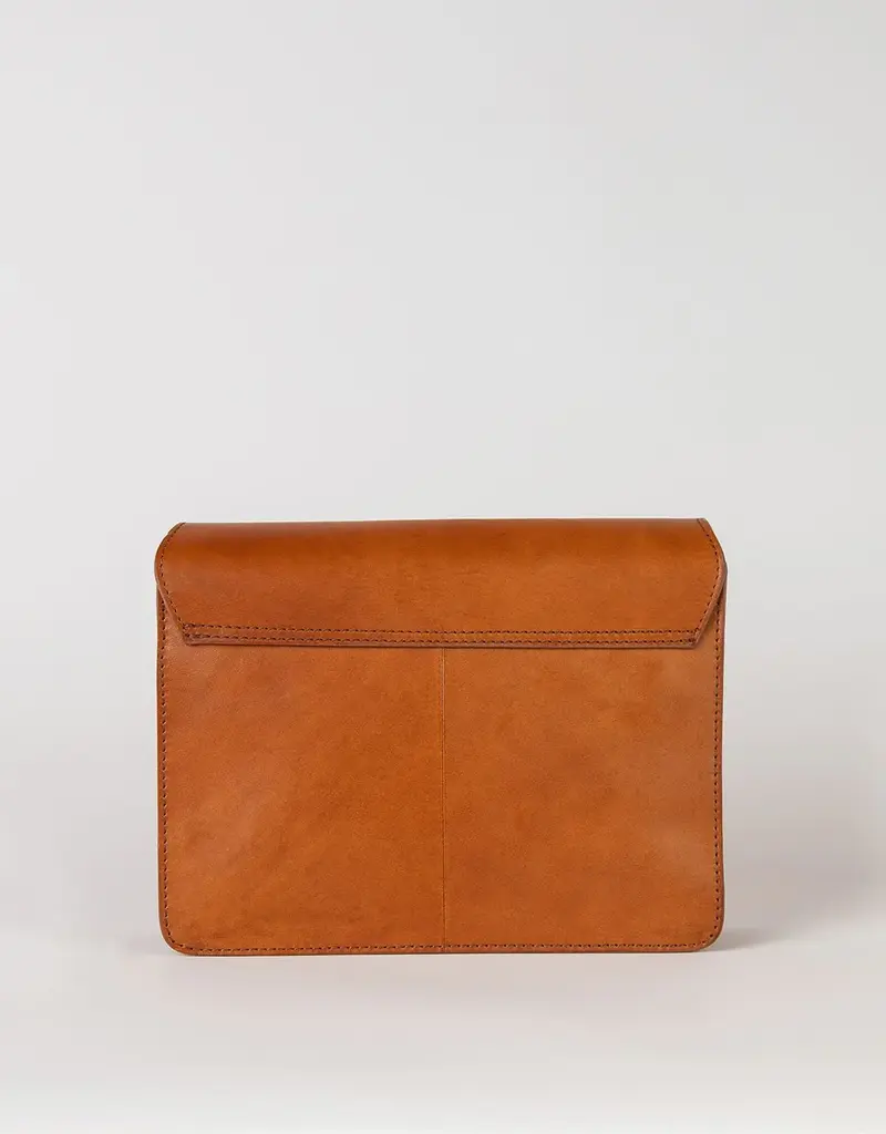 Midway Full-Size Bag / Cognac Classic Leather / Checkered & Leather Strap