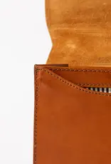 Midway Full-Size Bag / Cognac Classic Leather / Checkered & Leather Strap