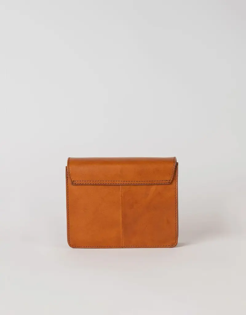Midway Mini Clutch / Cognac Classic Leather / Checkered & Leather Strap
