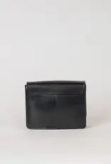 Midway Mini Clutch / Black Classic Leather / Checkered & Leather Strap