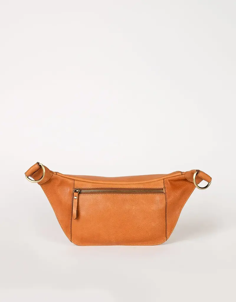 Desiree Crossbody Bum Bag in Wild Oak Soft Grain Leather with both Adjustable Strap and Webbing Strap