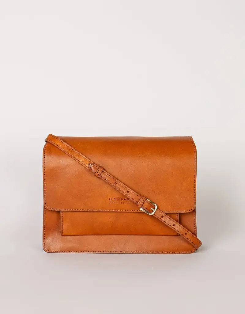 Austin Full-Size Bag in Cognac Classic Leather w/ Wide Leather and Thin Straps