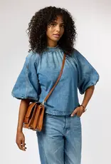 Austin Full-Size Bag in Cognac Classic Leather w/ Wide Leather and Thin Straps