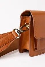 Austin Mini Bag in Cognac Classic Leather w/ Wide Leather and Thin Straps