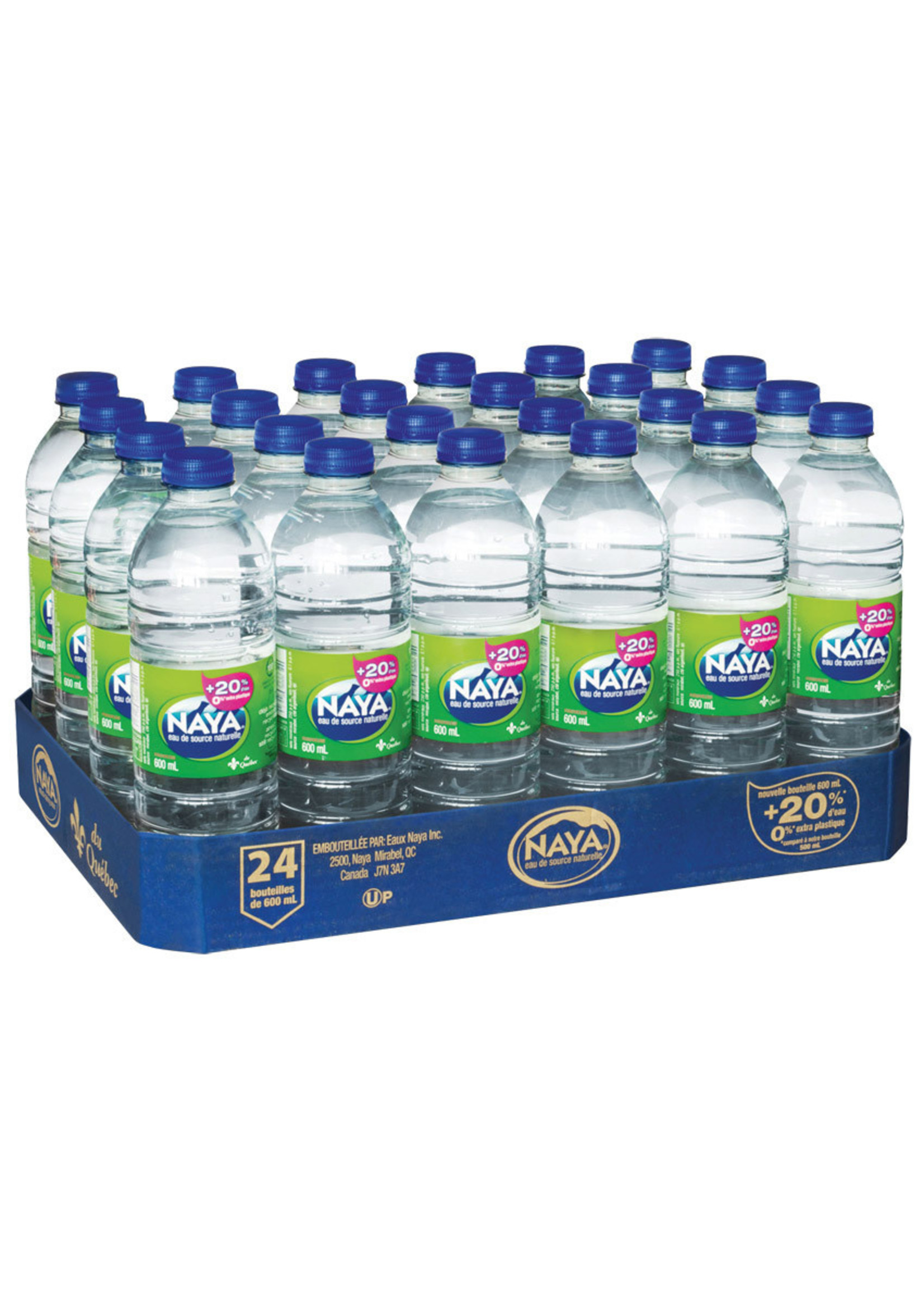 Naya Eau de source Naya  24 x 600 ml(6.10$ +consigne2.40)