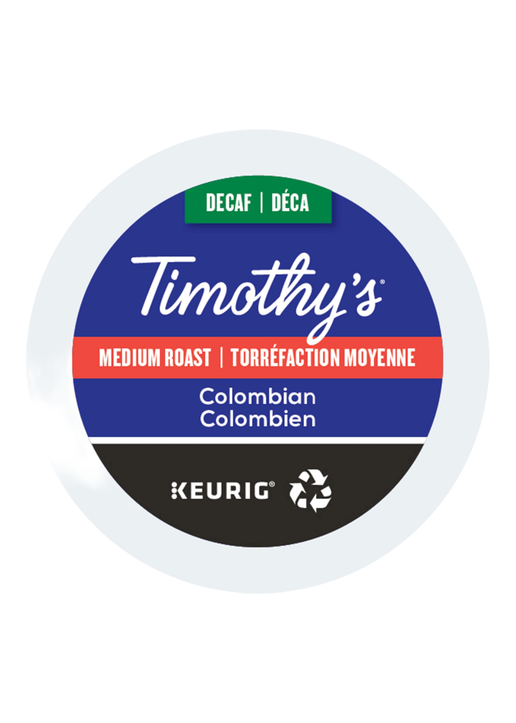 Timothy's Café K-Cup Timothy's, Colombien décaféiné, boîte de 24