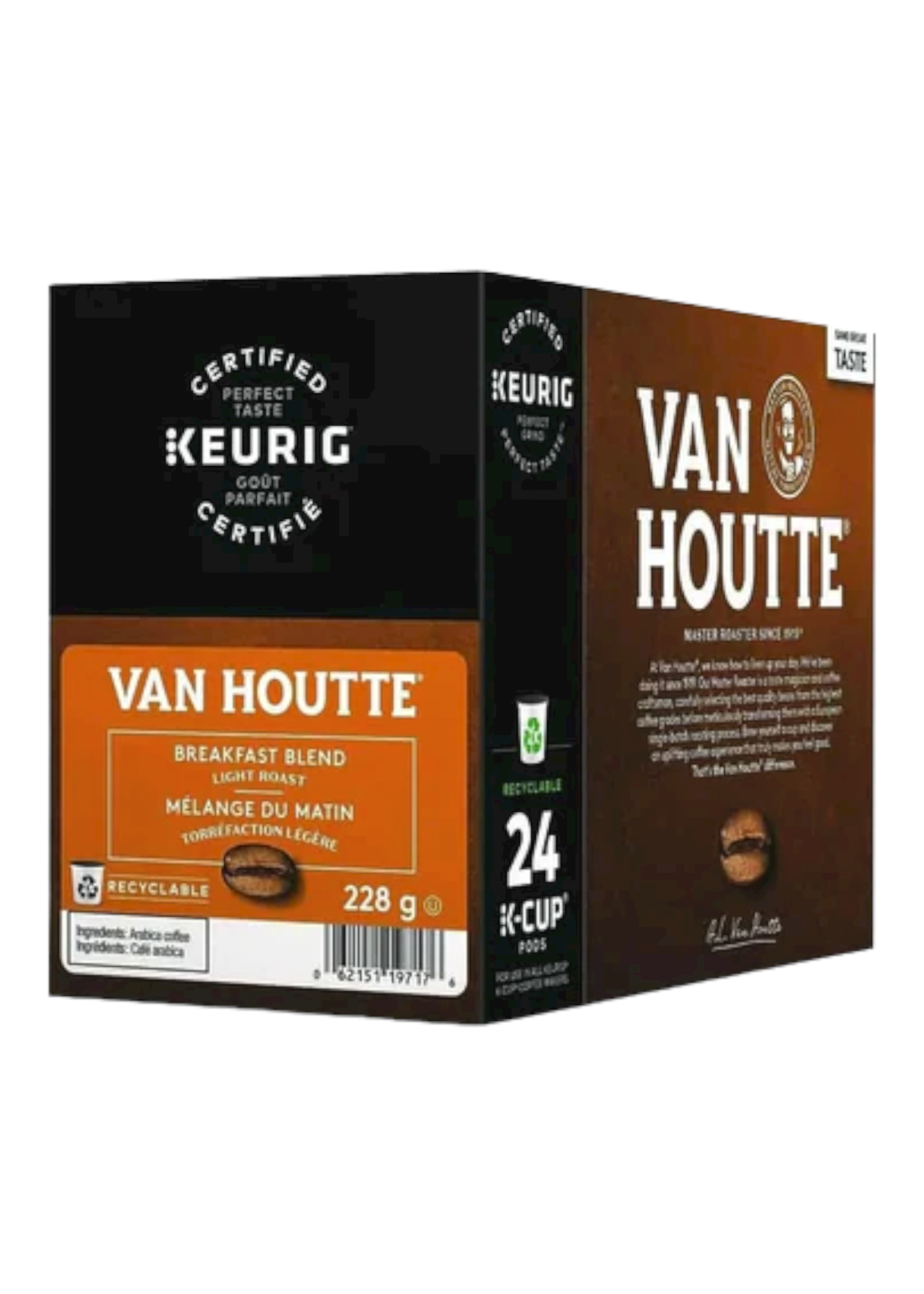 Van Houtte Café K-Cup Van Houtte, Mélange du matin torréfaction légère, boîte de 24