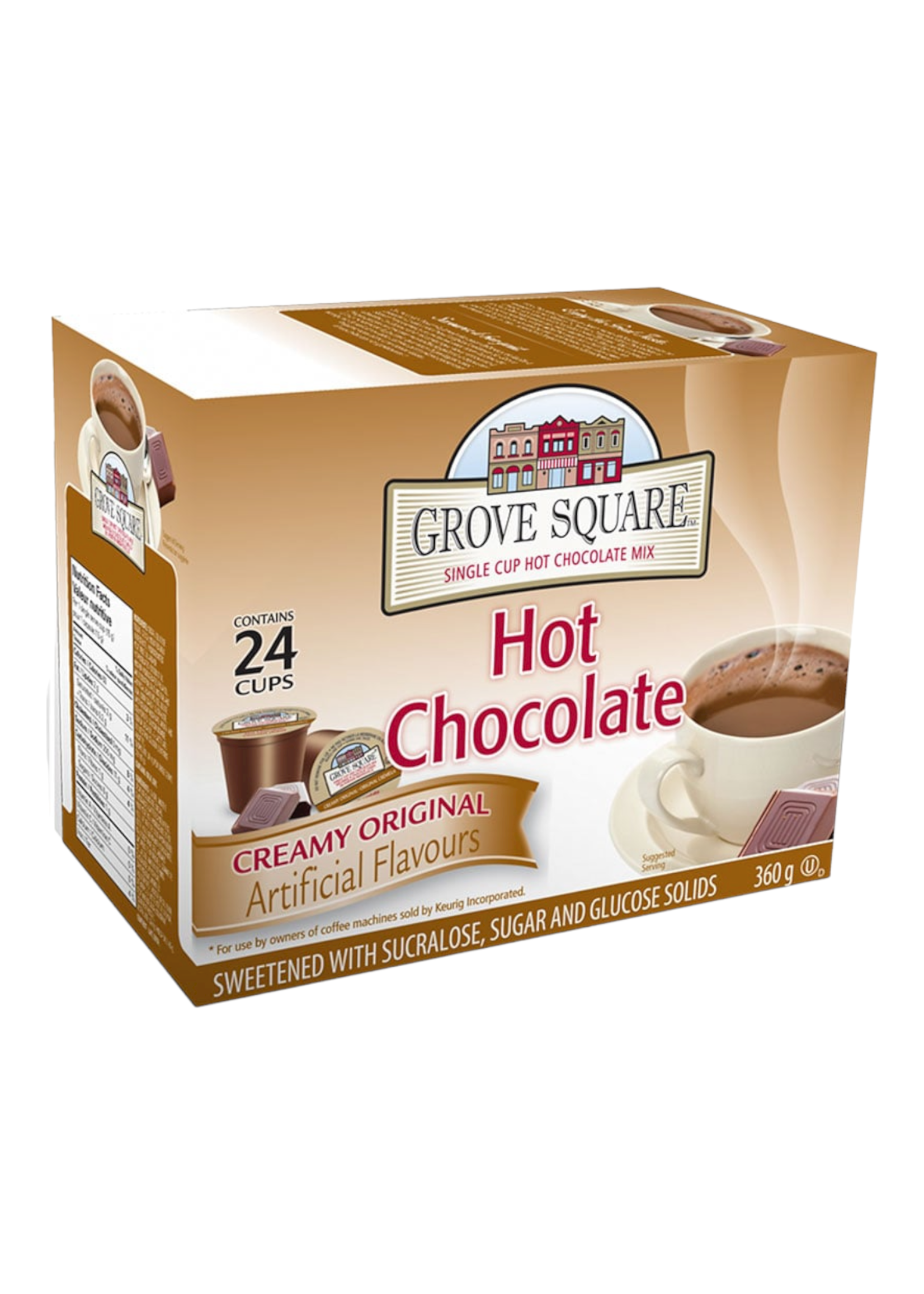 Grove square K-Cup Grove square, Chocolat chaud crémeux, boîte de 24