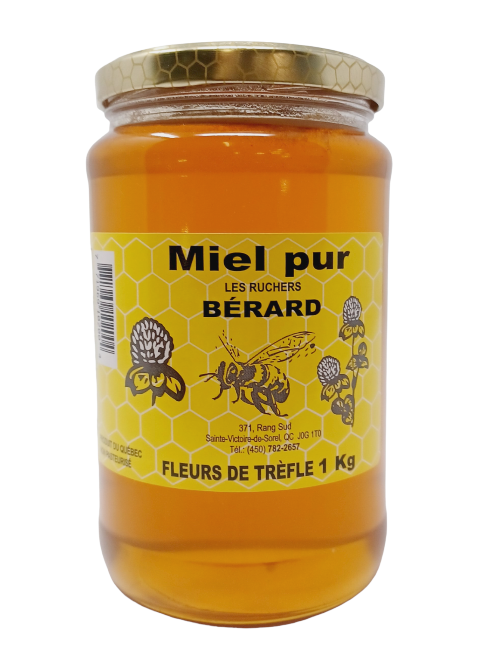 Miel pur Les Ruchers Bérard - Fleurs de trèfles 1 kg
