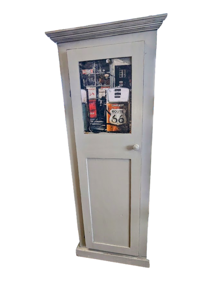 Armoire déco route 24l x 61h x 16p grise - Magasin Général Saurel