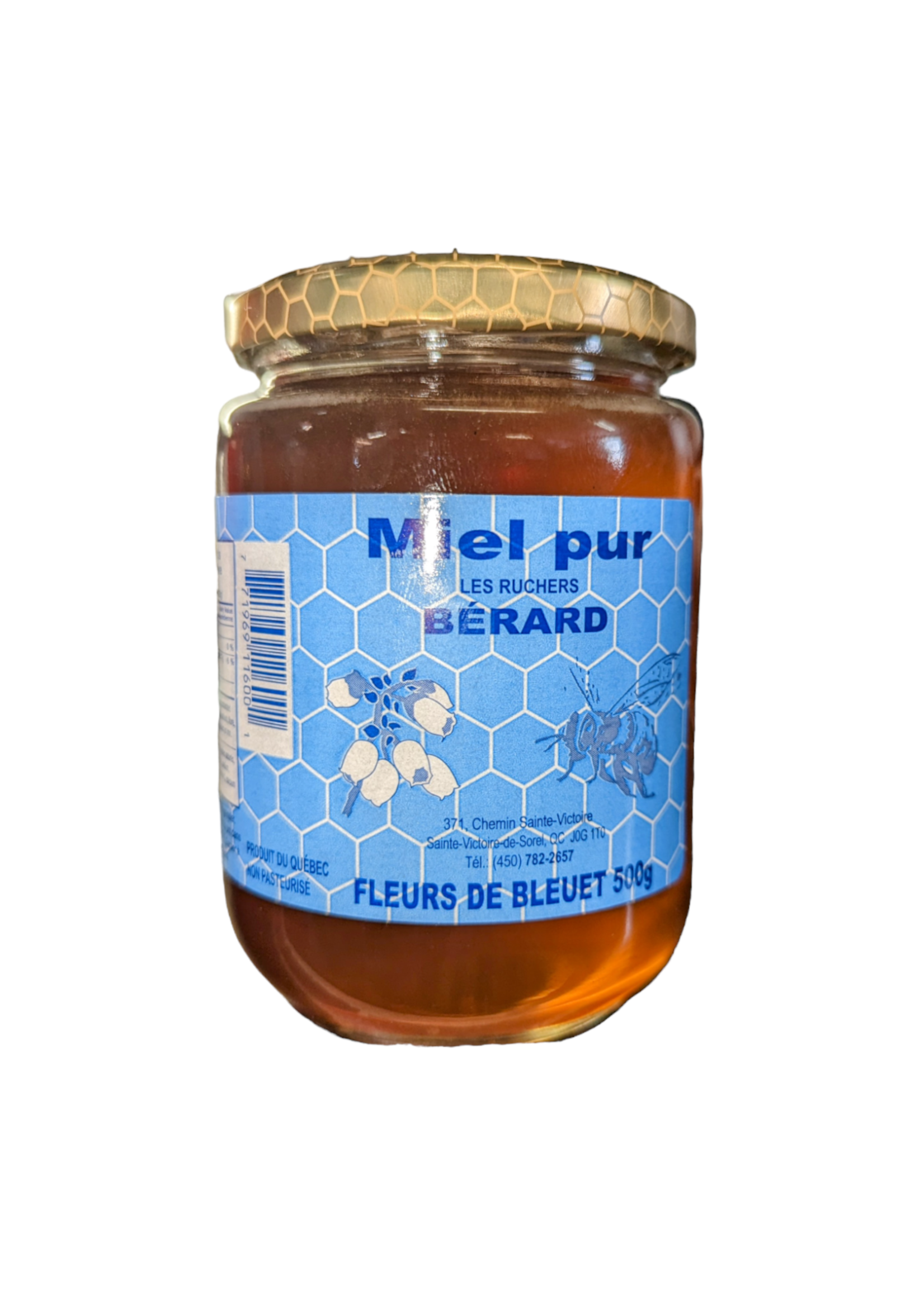 Miel pur Les Ruchers Bérard - Fleurs de bleuet 500 g