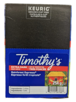 Timothy's Café K-cup Timothy s,  Espresso forêt tropicale, boite de 24