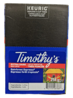Timothy's Café K-Cup Timothy's  Espresso forêt tropicale, boite de 24