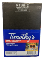 Timothy's Café K-cup Timothy s, Mélange Français, boite de 24