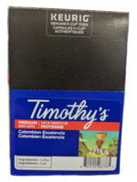 Timothy's Café K-Cup Timothy's Colombien Excelencia, boite de 24