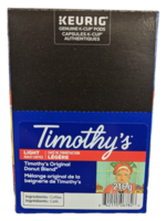 Timothy's Café K-Cup Timothy's , Mélange original de la beignerie de Timothy s, boite de 24