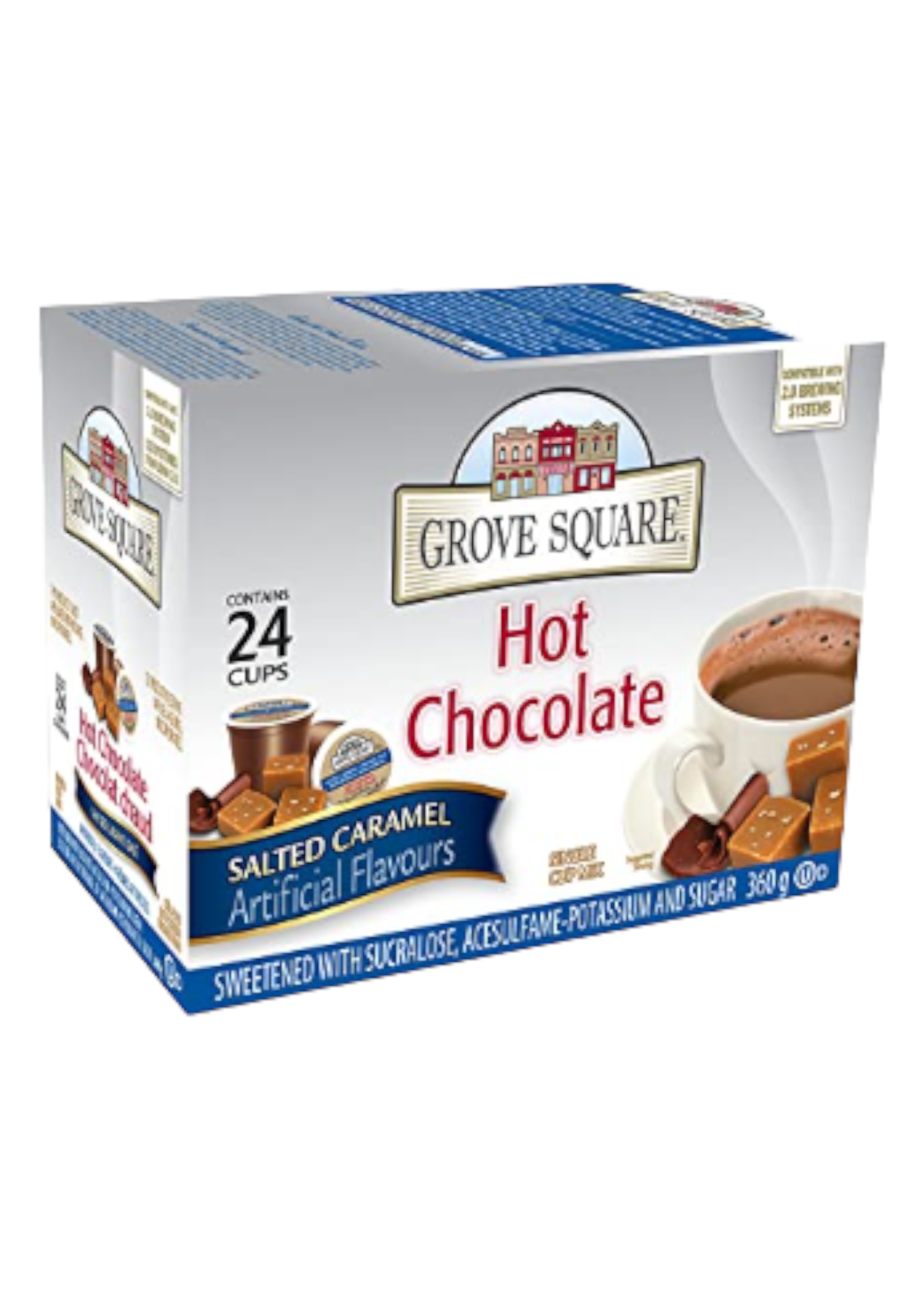 Grove square k-cup Chocolat Chaud  Grove Square Caramel Salé, boite de 24