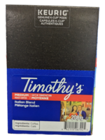 Timothy's Café K-Cup Timothy s  Mélange Italien, boite de 24