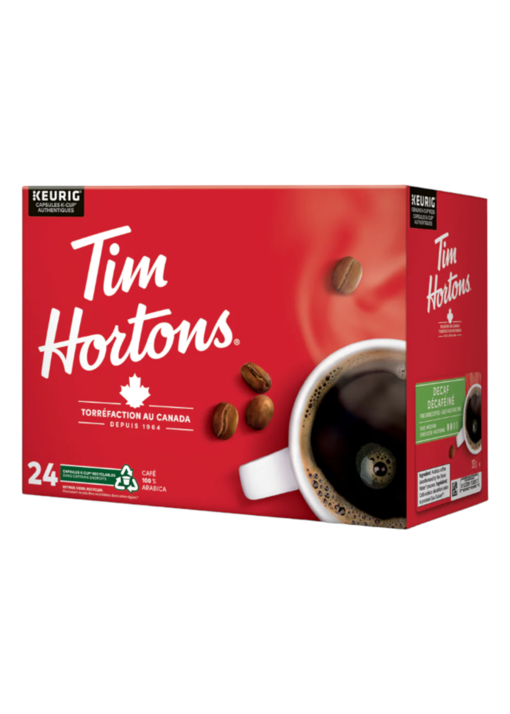 Tim Hortons Café K-Cup Tim Hortons, Décaféiné, boîte de 24