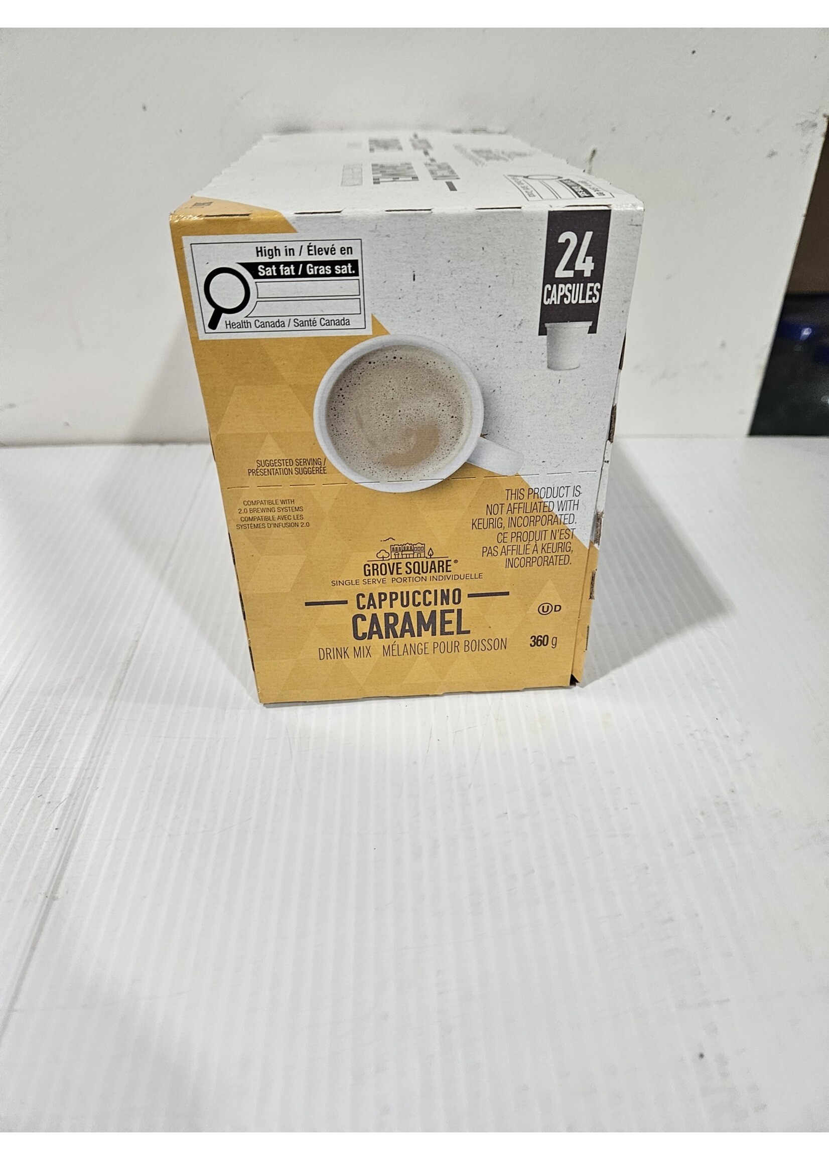 Grove square Chocolat chaud K-Cup Grove Square Cappuccino Caramel boite de 24