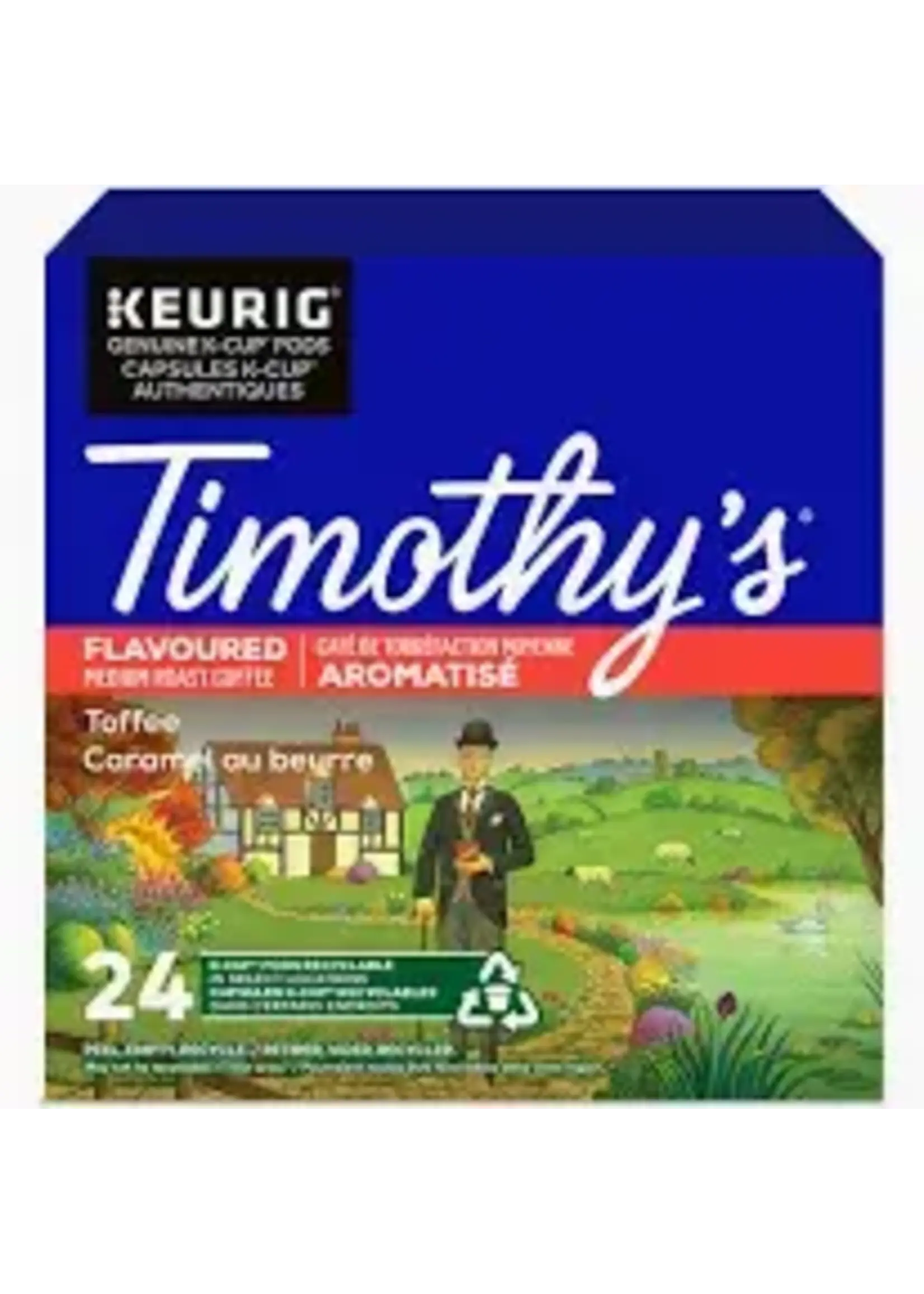 Timothy's Café K-Cup Timothy's Toffe Caramel au beurre boite de 24