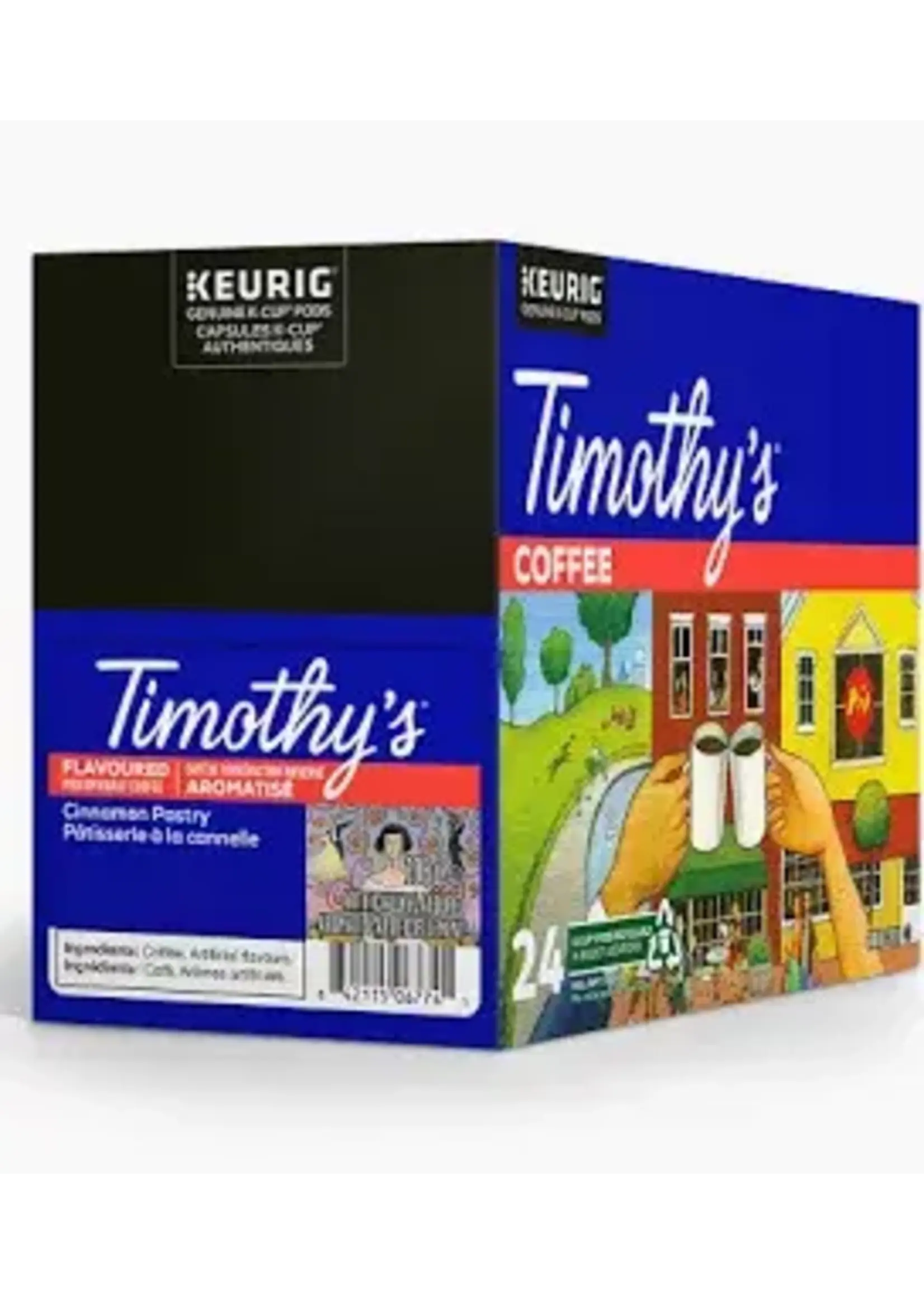 Timothy's Café K-Cup Timothy's Pâtisserie a la cannelle boite de 24