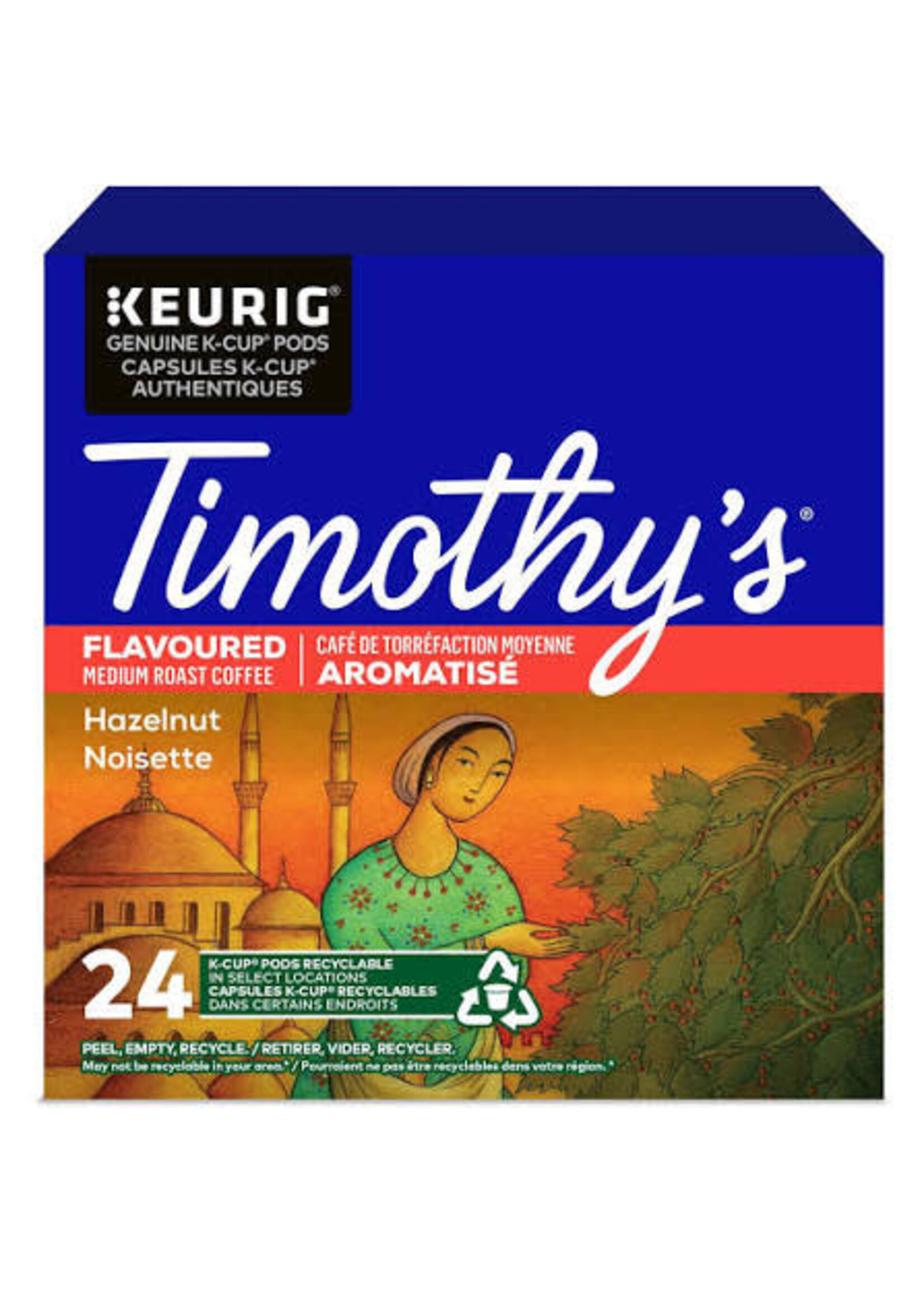 Timothy's Café K-Cup Timothy's noisette  boite de 24