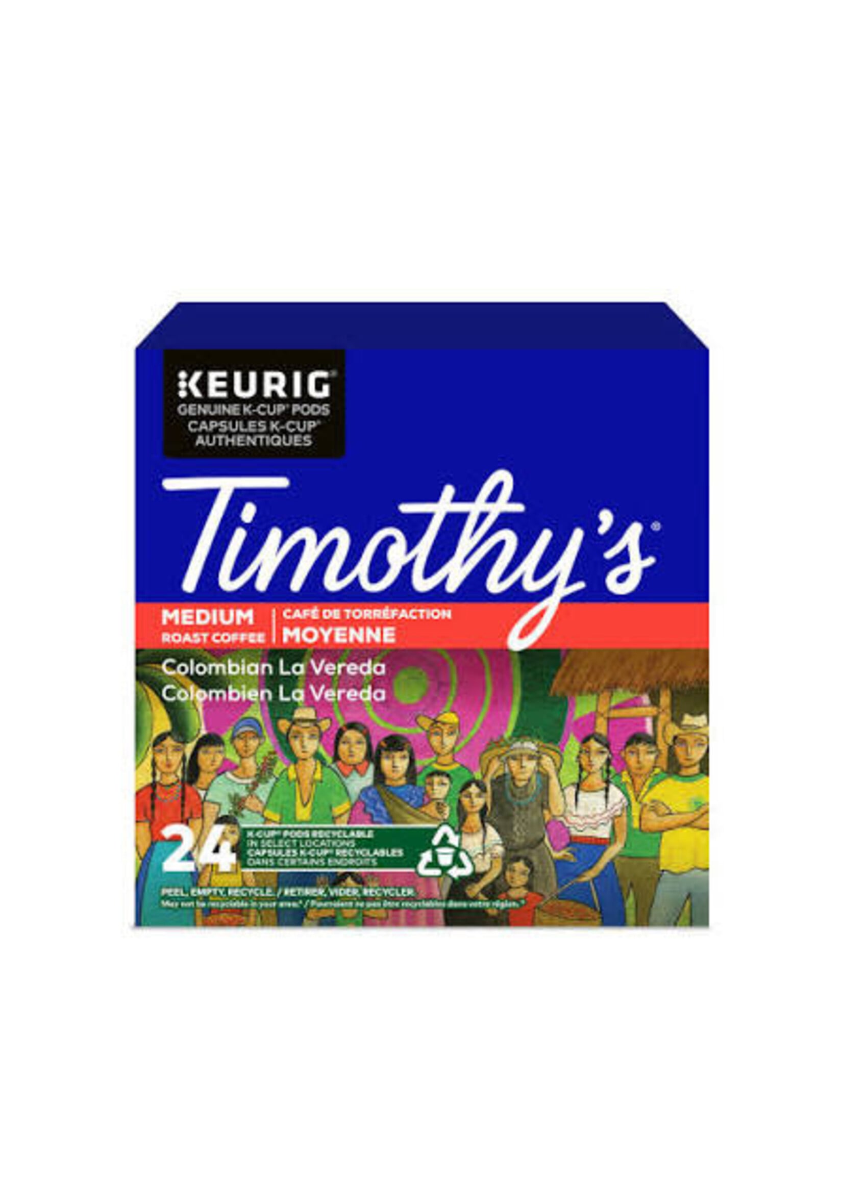 Timothy's Café K-Cup Timothy's  Colombien La Vereda, boite de 24