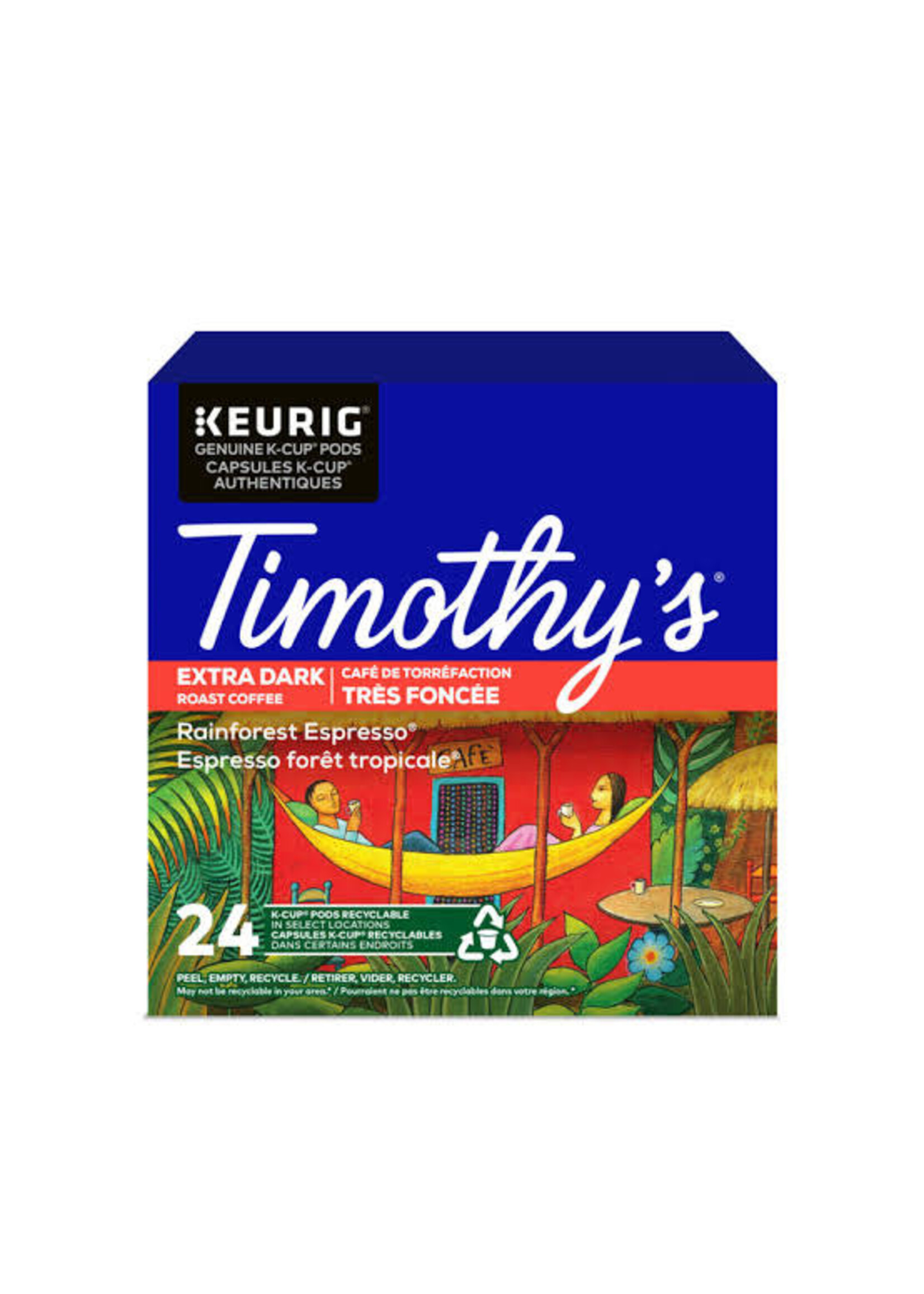 Timothy's Café K-Cup Timothy's  Espresso forêt tropicale, boite de 24
