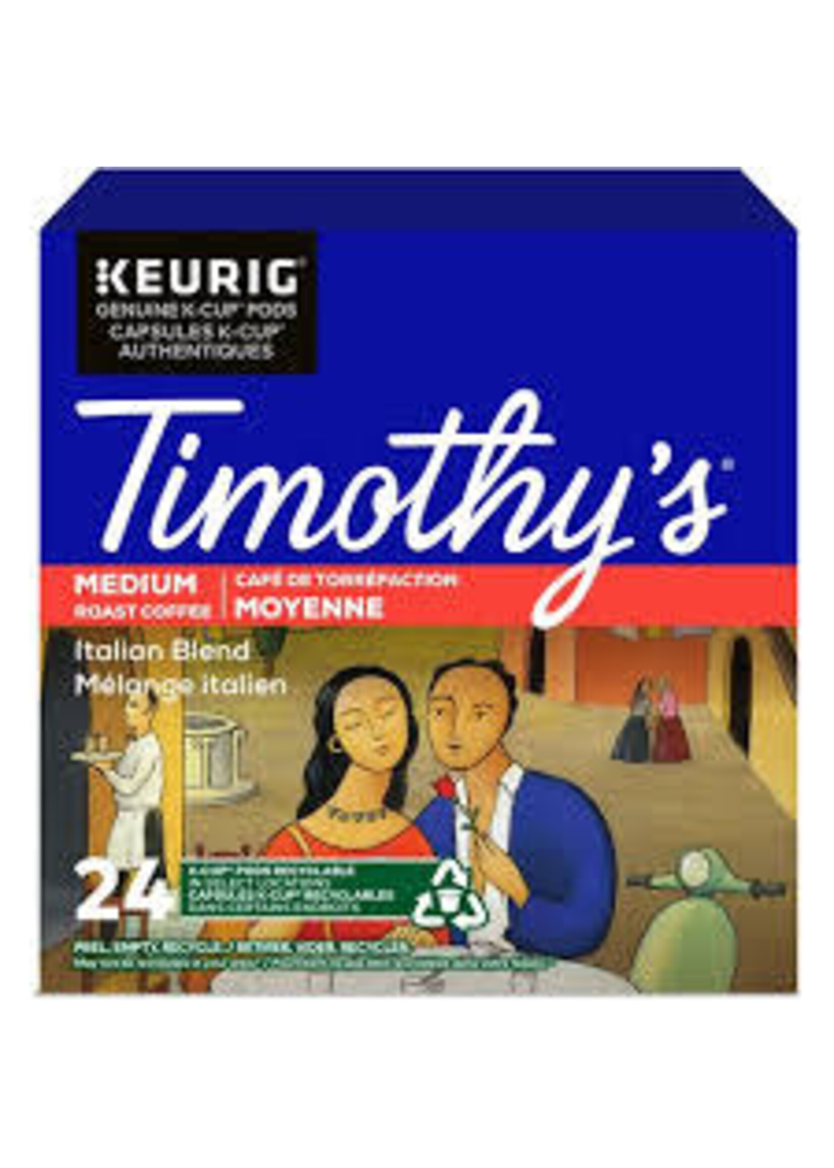 Timothy's Café K-Cup Timothy's  Mélange Italien, boite de 24