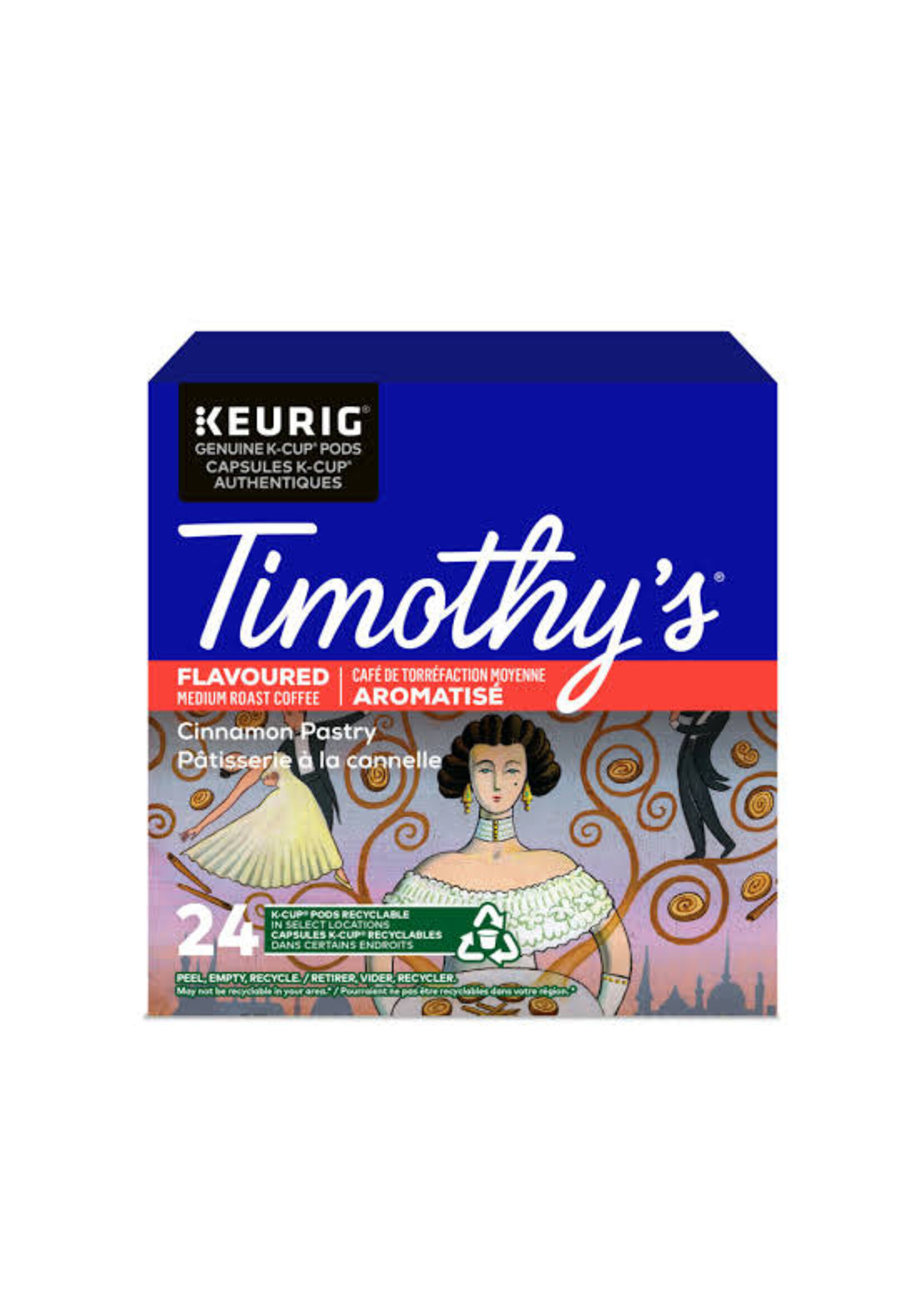 Timothy's Café K-Cup Timothy's Pâtisserie a la cannelle boite de 24