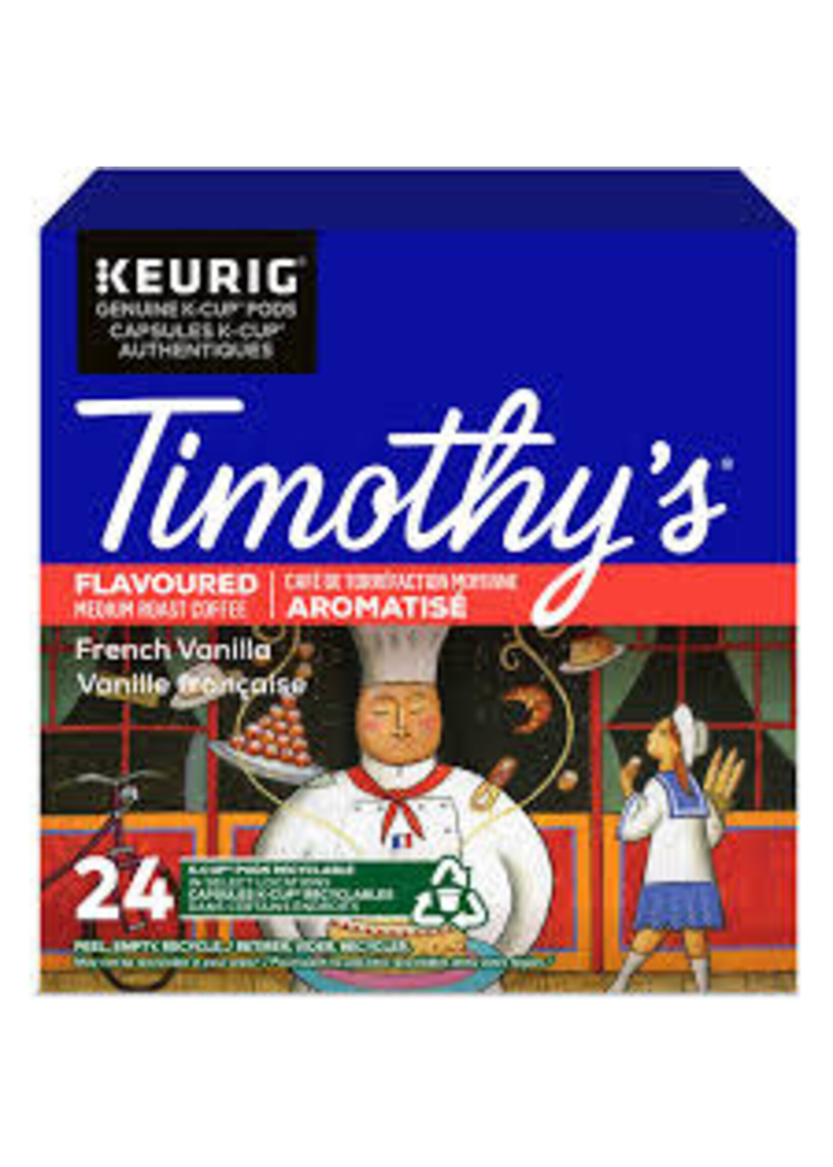 Timothy's Café K-Cup Timothy's Vanille Francaise boite de 24