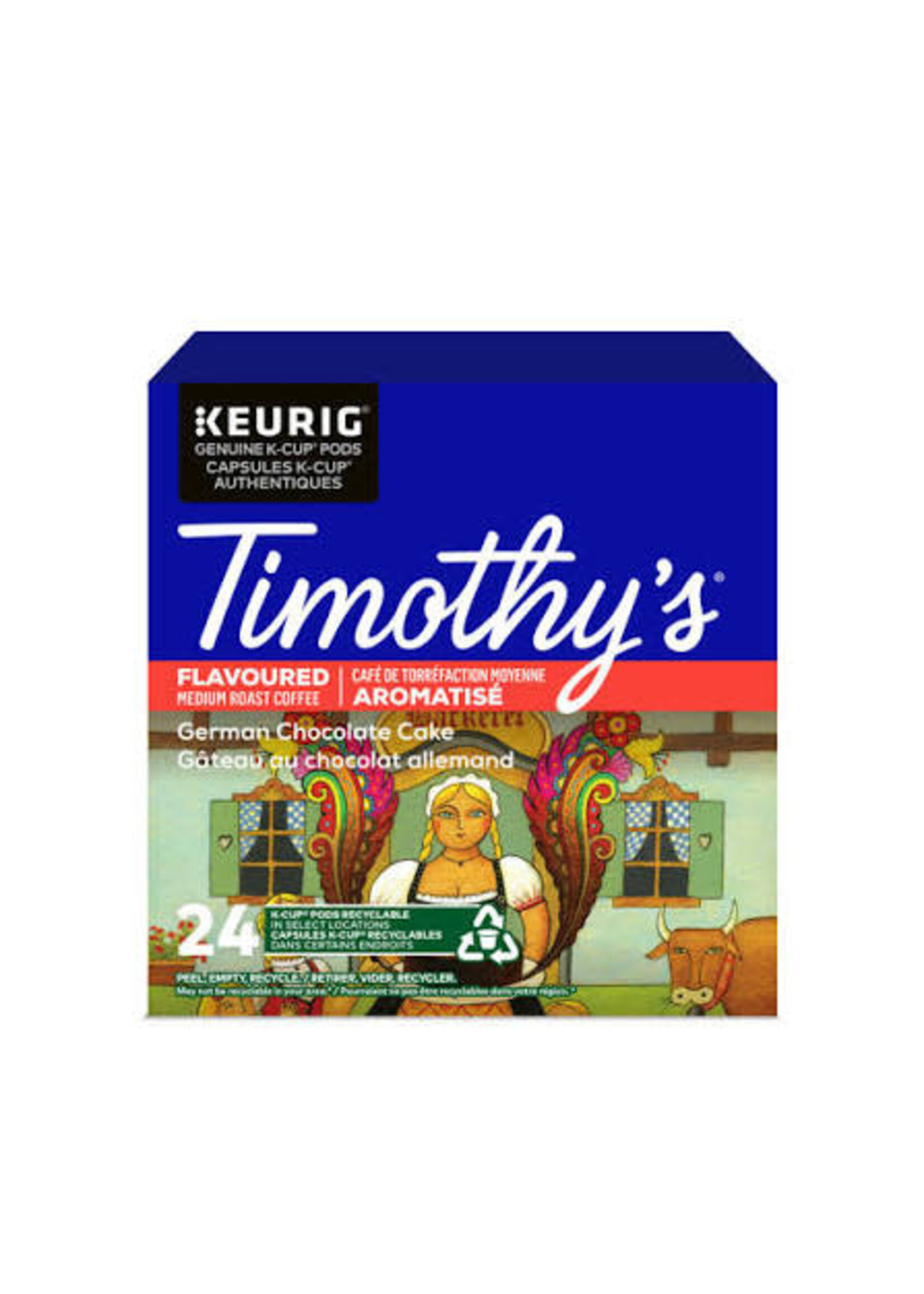 Timothy's Café K-Cup Timothy's,  Gâteau au chocolat Allemand, boite de 24