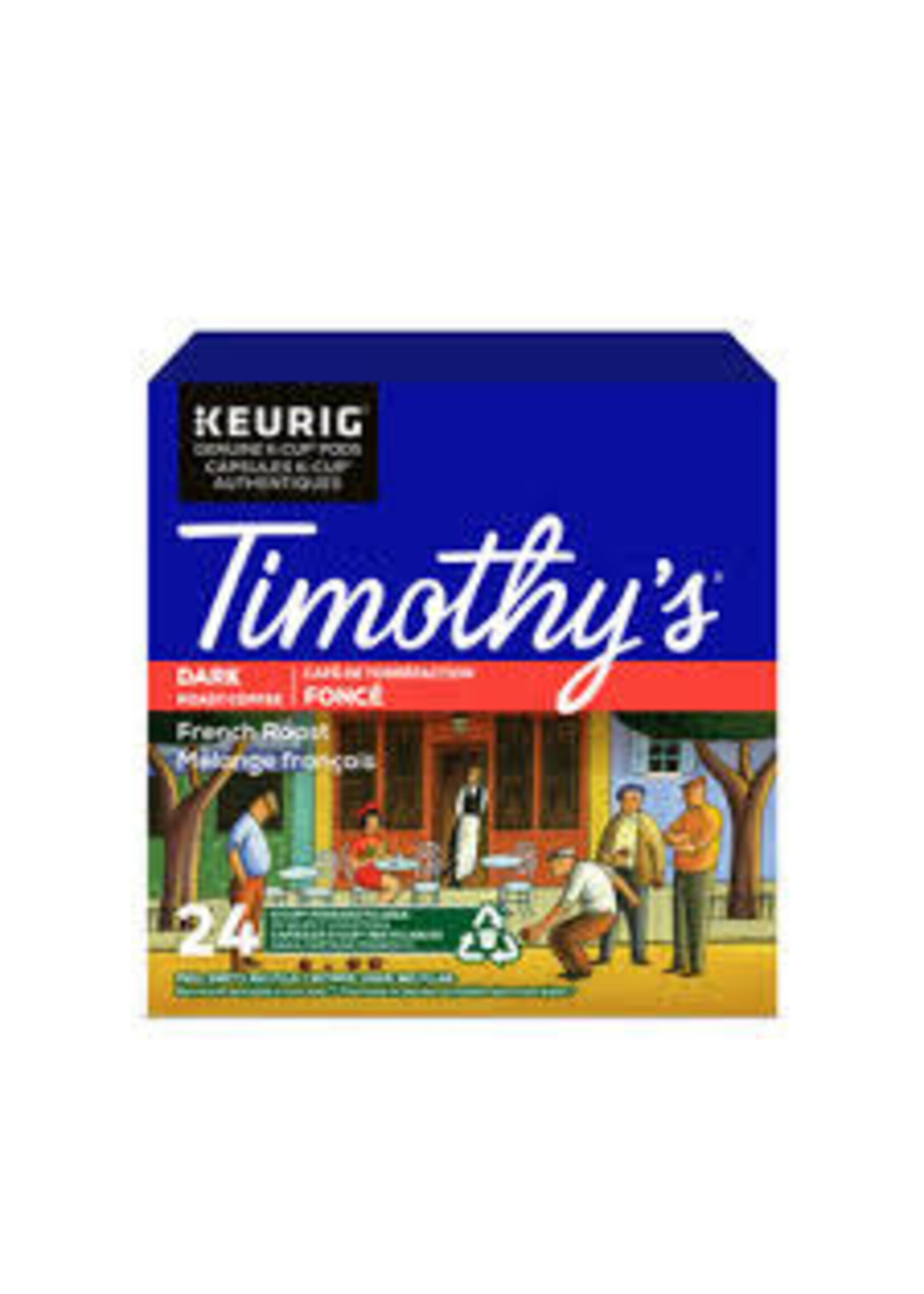 Timothy's Café K-Cup Timothy's, Mélange Français, boite de 24