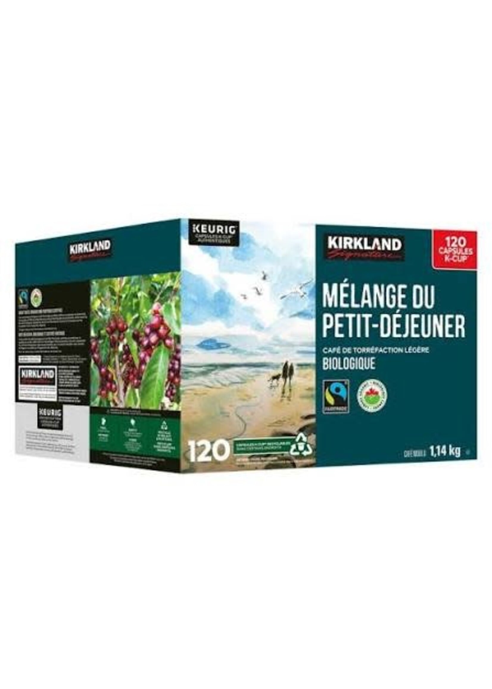 Kirkland Café K-Cup Kirkland  Mélange du petit déjeuner boite de  120