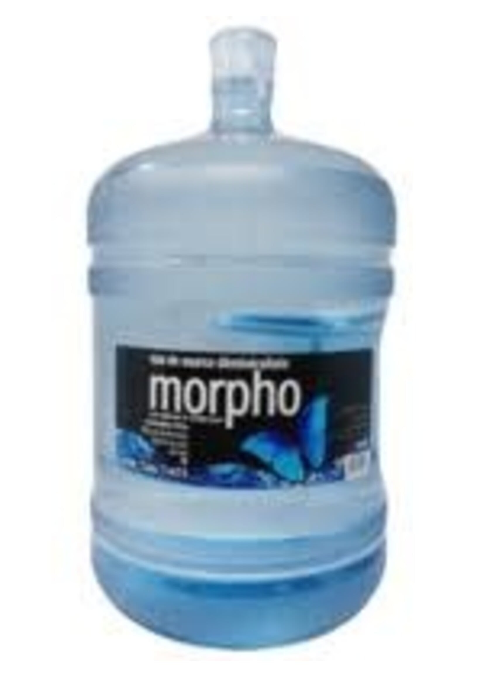 Morpho Livraison sur appel l Morpho eau déminéralisée  18.9 L( minimum de 2)
