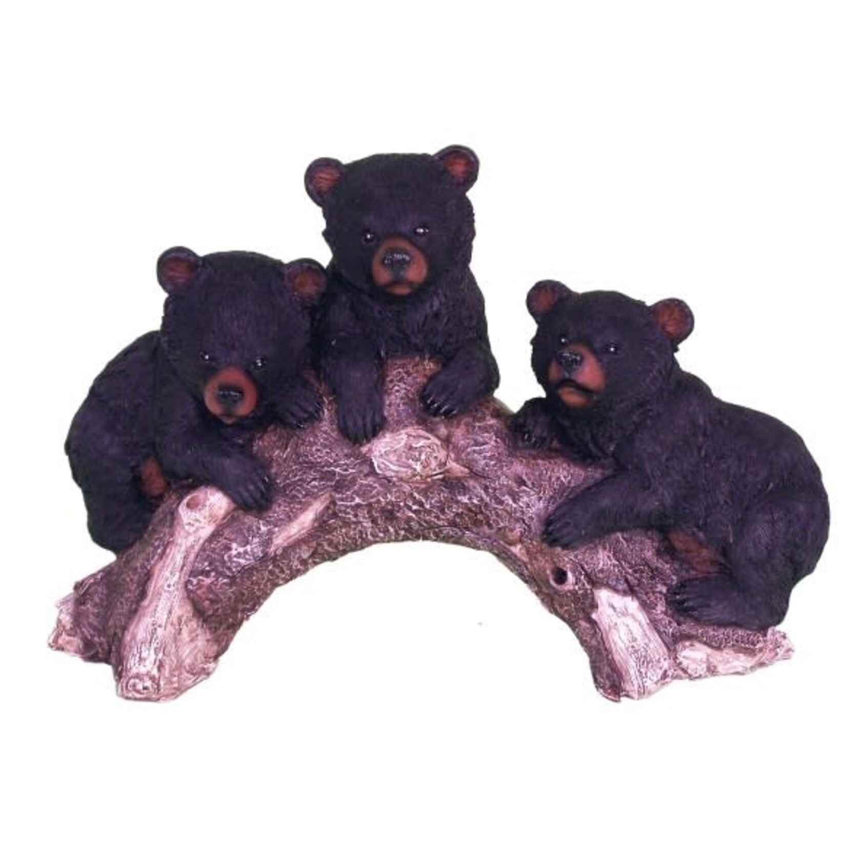 3 bears on a log