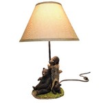 Bear and playing cubs desk lamp