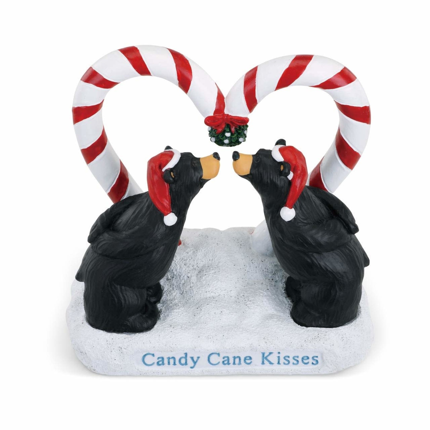 Candy cane kisses figurine