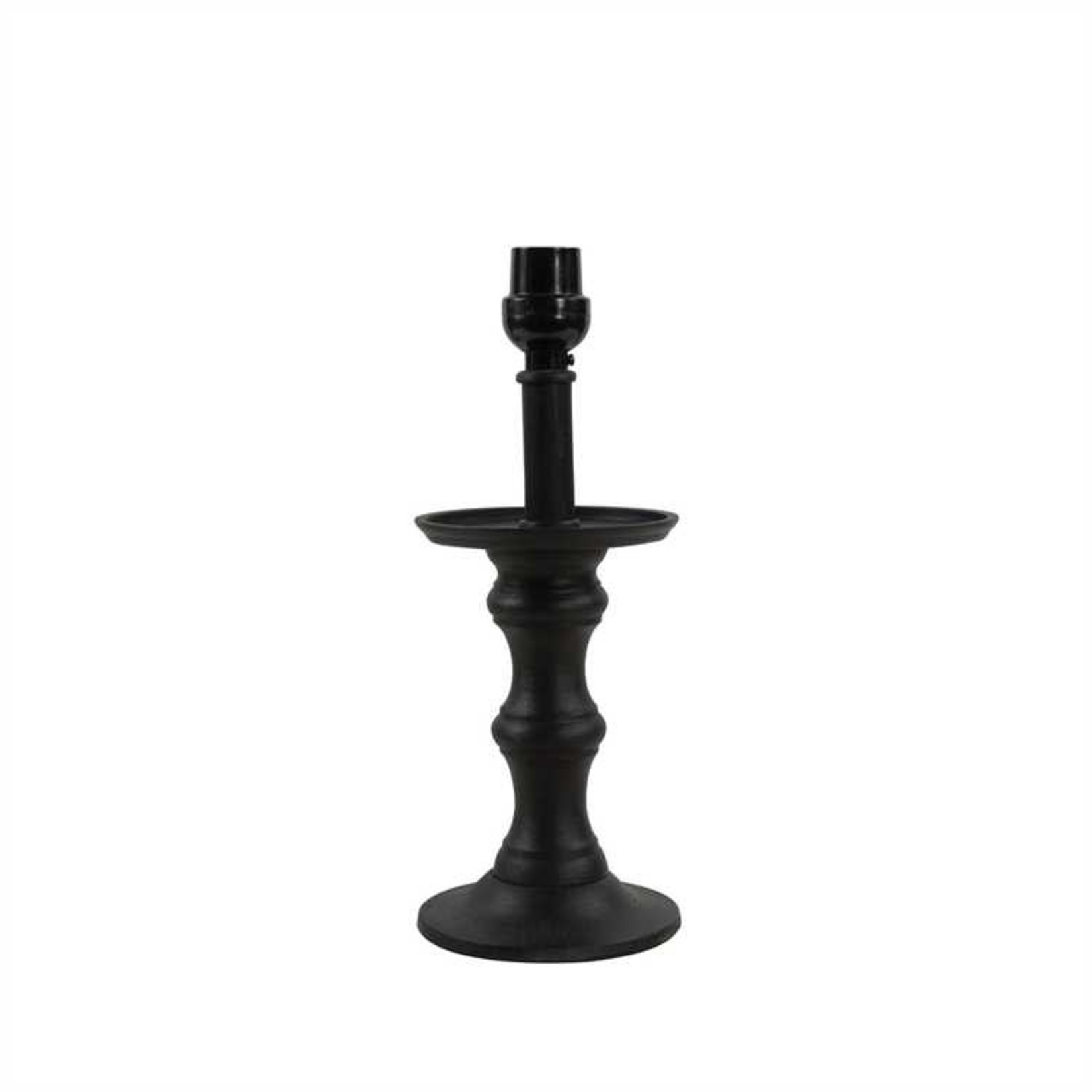 Candlestick lamp 12" black